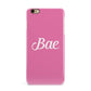Valentines Bae Text Pink iPhone 6 Plus 3D Snap Case on Gold Phone