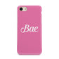Valentines Bae Text Pink iPhone 8 3D Tough Case on Gold Phone