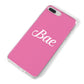 Valentines Bae Text Pink iPhone 8 Plus Bumper Case on Silver iPhone Alternative Image