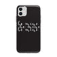 Valentines Be Mine Text Apple iPhone 11 in White with Bumper Case