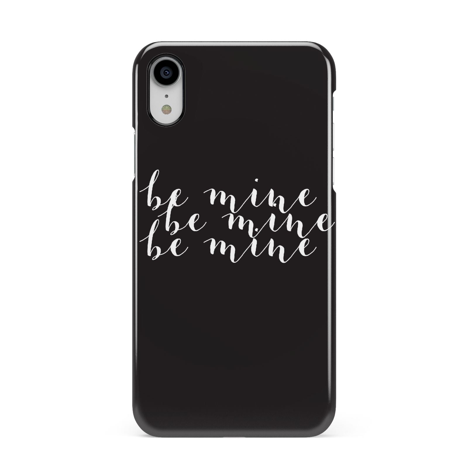 Valentines Be Mine Text Apple iPhone XR White 3D Snap Case
