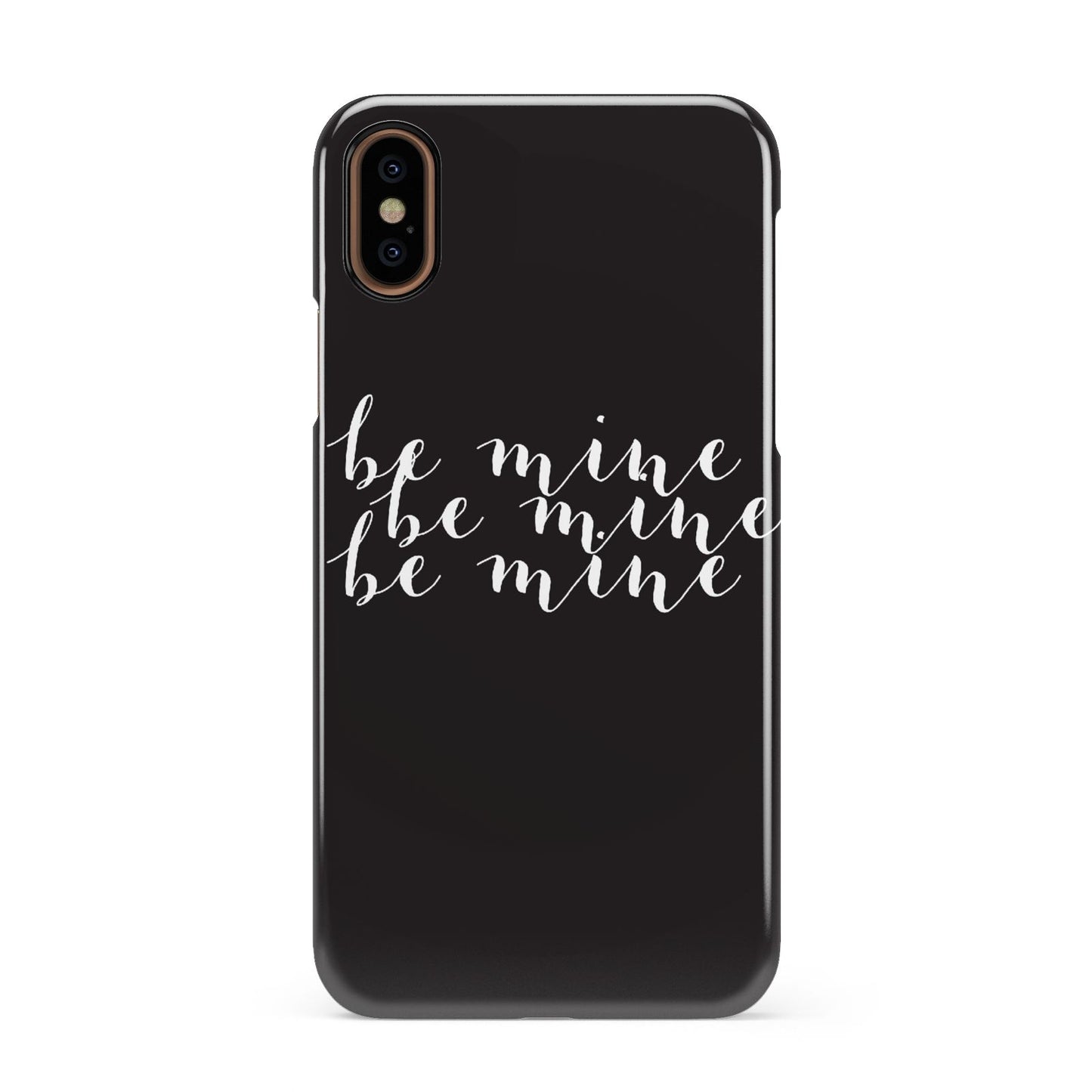 Valentines Be Mine Text Apple iPhone XS 3D Snap Case