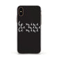 Valentines Be Mine Text Apple iPhone Xs Impact Case White Edge on Gold Phone