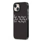 Valentines Be Mine Text iPhone 13 Black Impact Case Side Angle on Silver phone