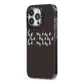 Valentines Be Mine Text iPhone 13 Pro Black Impact Case Side Angle on Silver phone
