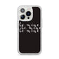 Valentines Be Mine Text iPhone 14 Pro Glitter Tough Case Silver