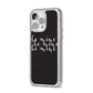 Valentines Be Mine Text iPhone 14 Pro Max Glitter Tough Case Silver Angled Image
