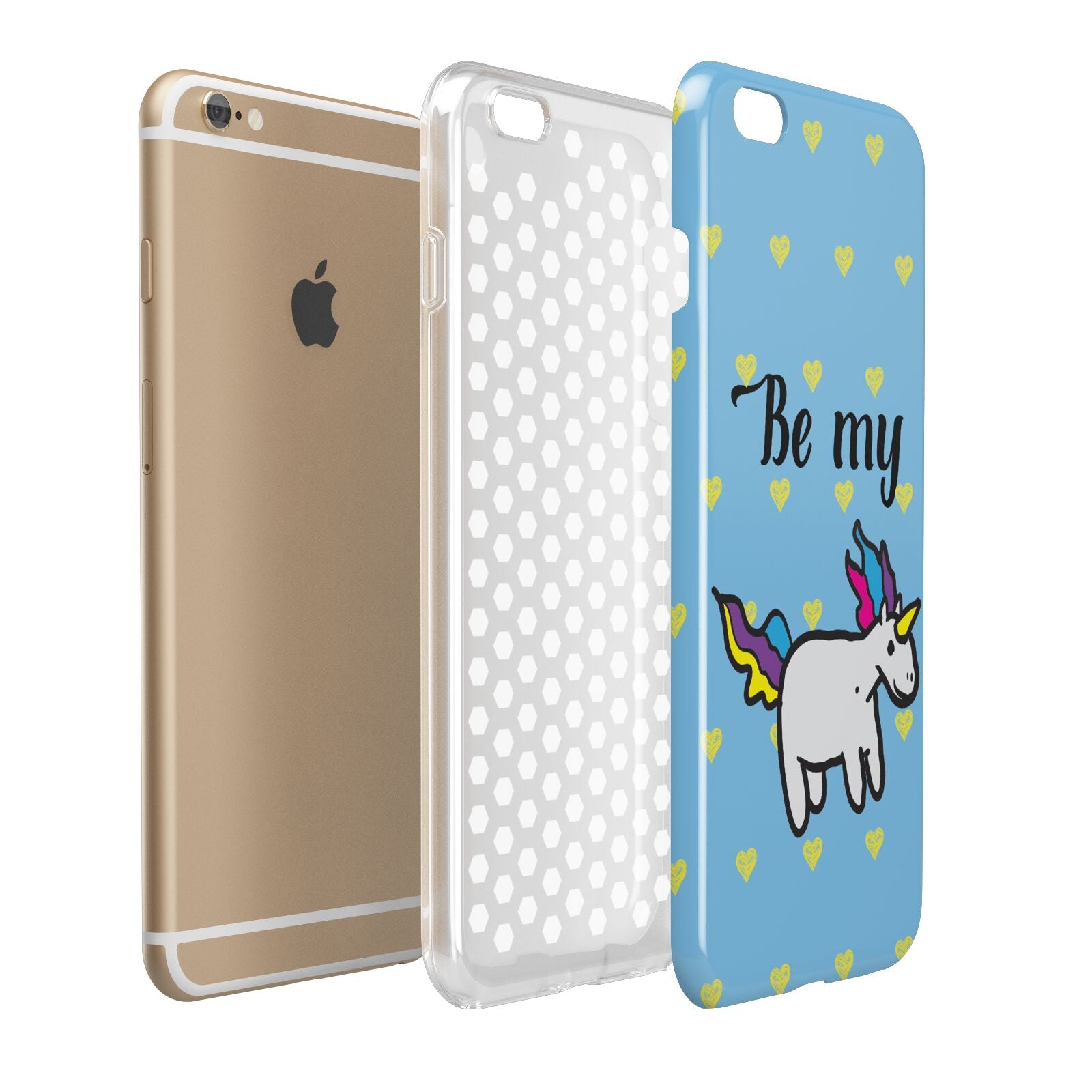 Valentines Be My Unicorn Apple iPhone 6 Plus 3D Tough Case Expand Detail Image