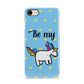 Valentines Be My Unicorn Apple iPhone 7 8 3D Snap Case