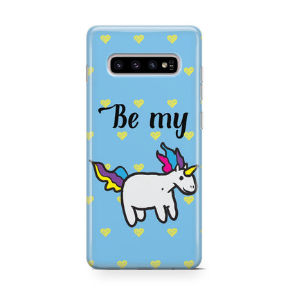 Valentines Be My Unicorn Samsung Galaxy S10 Case