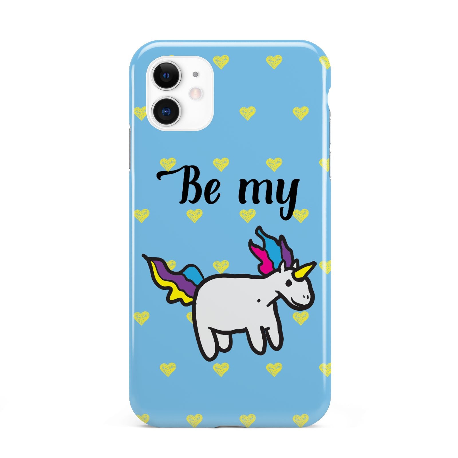 Valentines Be My Unicorn iPhone 11 3D Tough Case