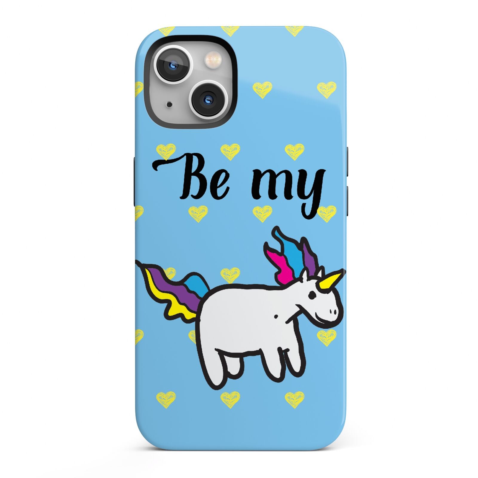 Valentines Be My Unicorn iPhone 13 Full Wrap 3D Tough Case