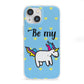 Valentines Be My Unicorn iPhone 13 Mini Clear Bumper Case