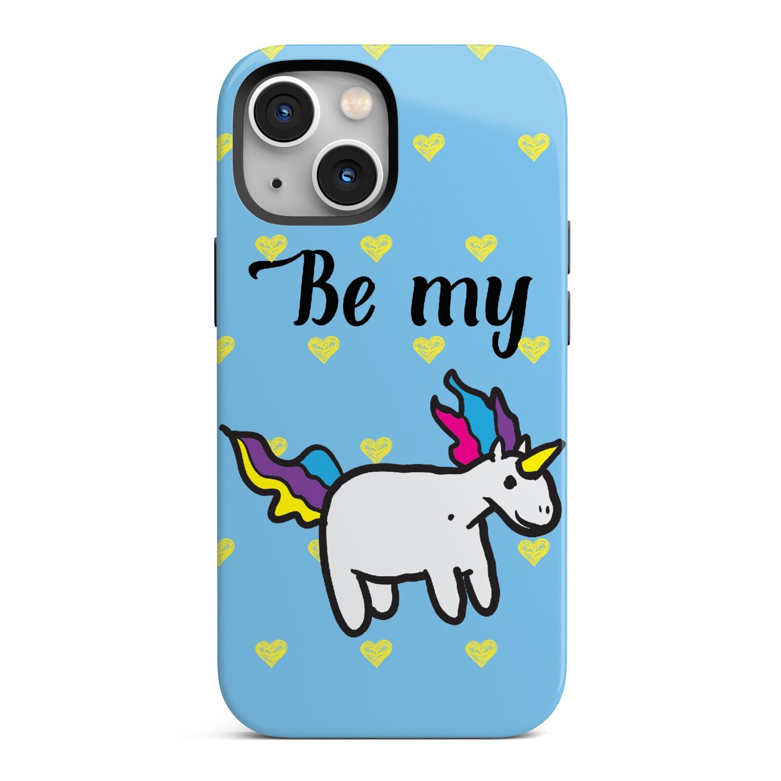 Valentines Be My Unicorn iPhone 13 Mini Full Wrap 3D Tough Case