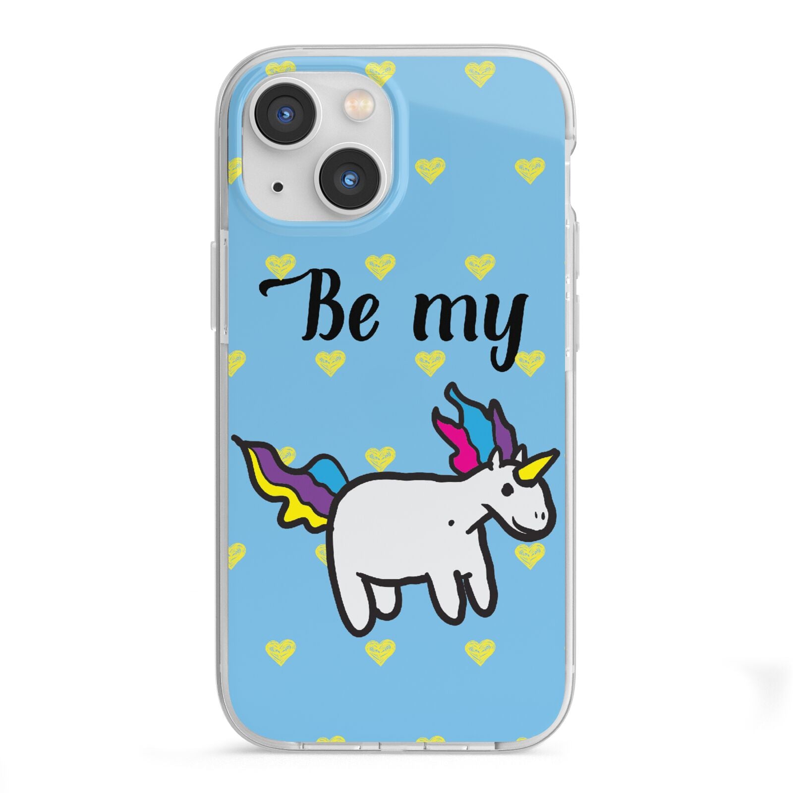 Valentines Be My Unicorn iPhone 13 Mini TPU Impact Case with White Edges