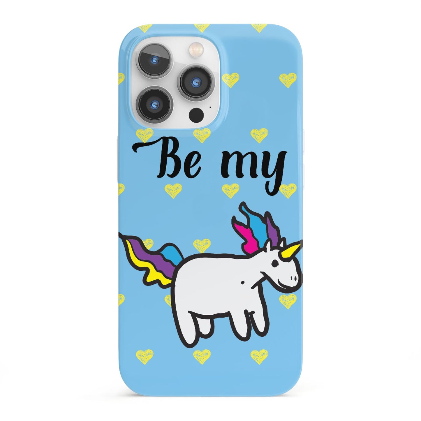 Valentines Be My Unicorn iPhone 13 Pro Full Wrap 3D Snap Case