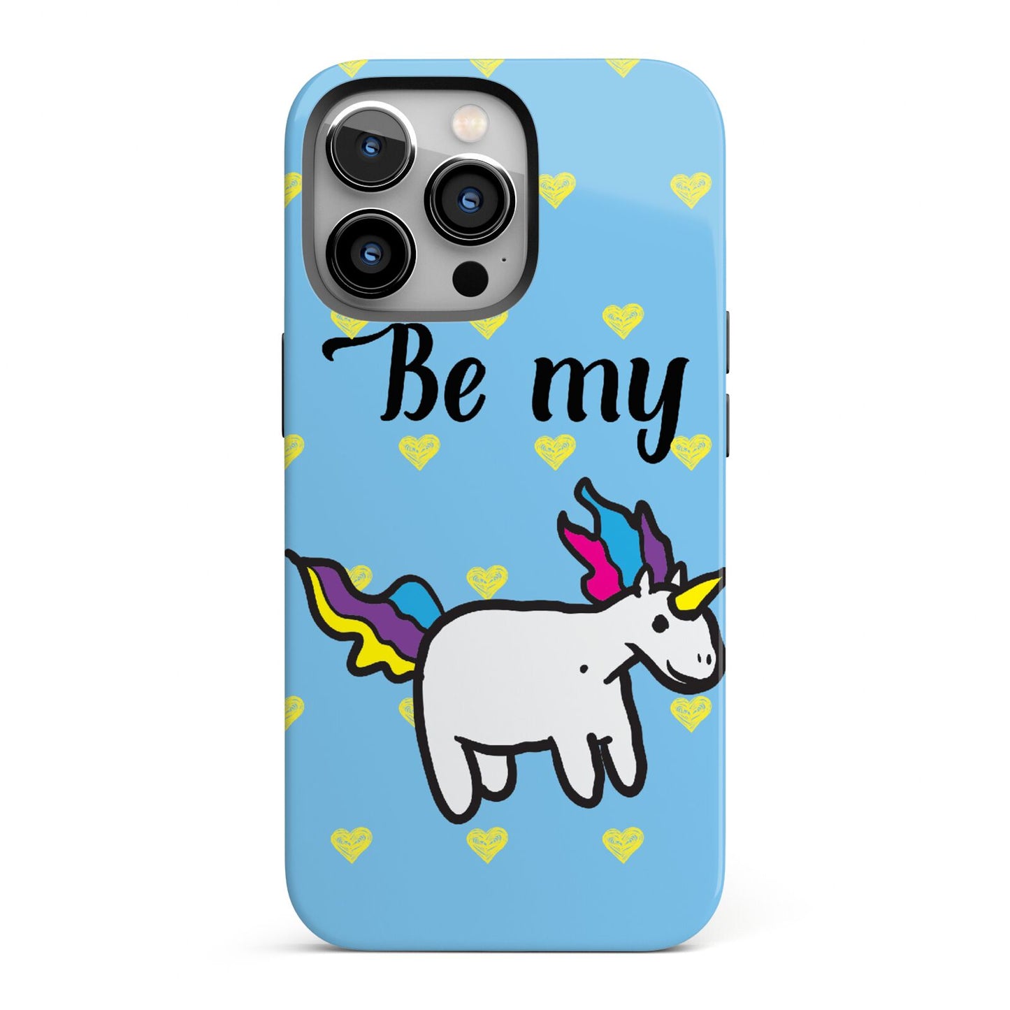 Valentines Be My Unicorn iPhone 13 Pro Full Wrap 3D Tough Case