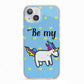Valentines Be My Unicorn iPhone 13 TPU Impact Case with Pink Edges