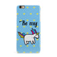 Valentines Be My Unicorn iPhone 6 Plus 3D Snap Case on Gold Phone