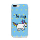 Valentines Be My Unicorn iPhone 8 Plus Bumper Case on Silver iPhone