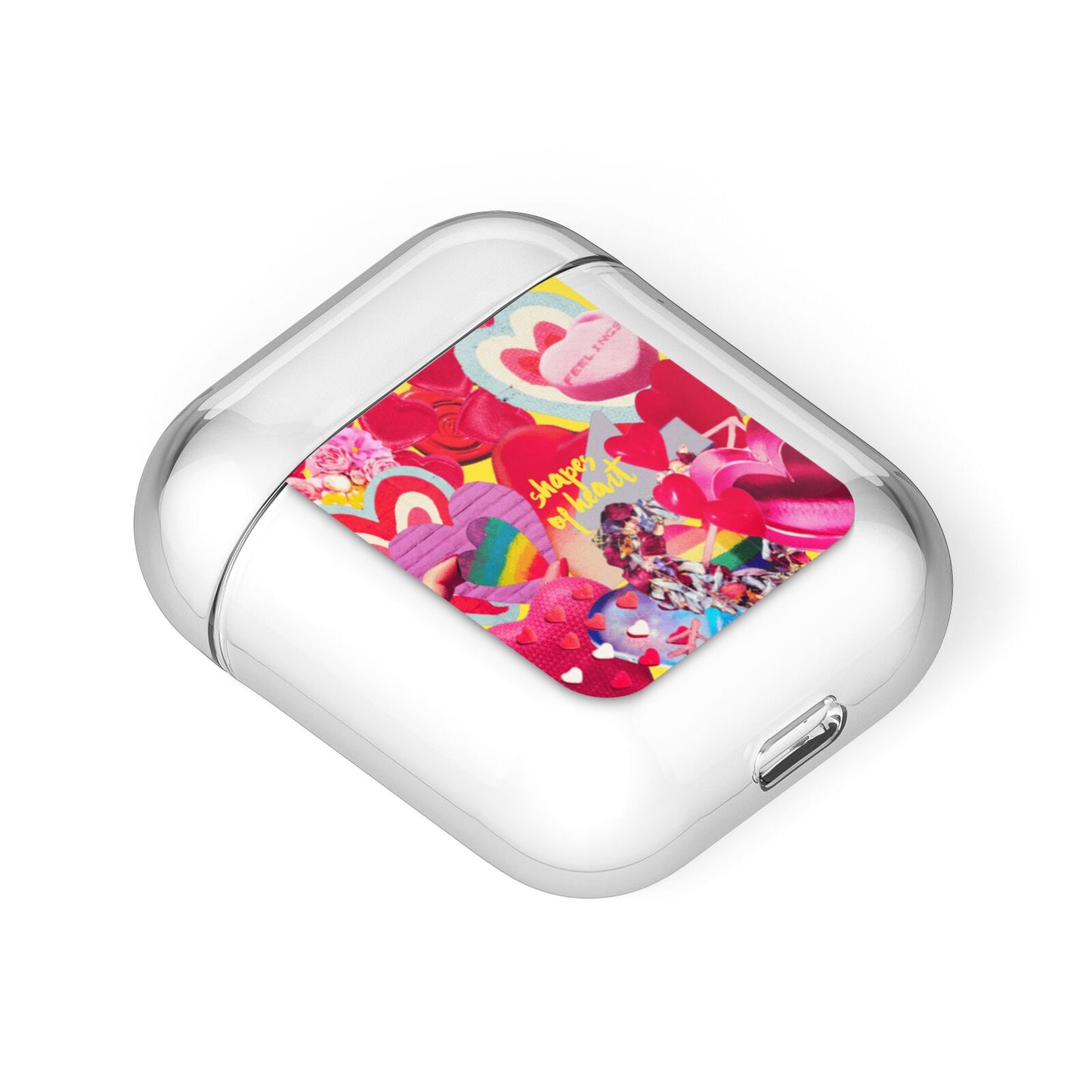 Valentines Cut Outs AirPods Case Laid Flat