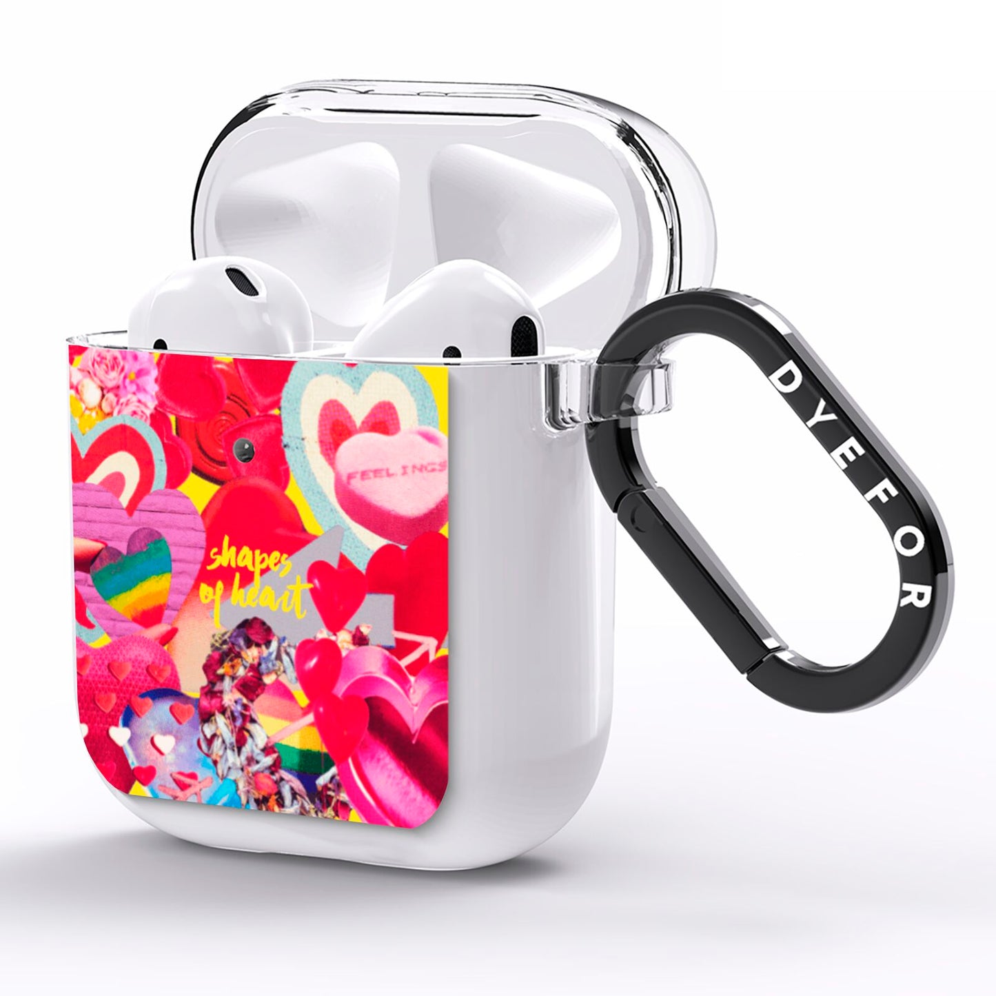 Valentines Cut Outs AirPods Clear Case Side Image