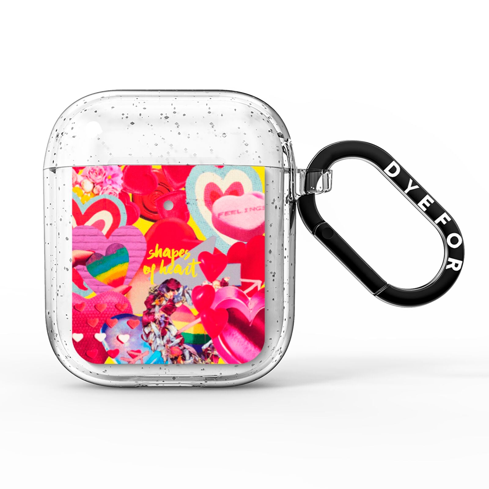 Valentines Cut Outs AirPods Glitter Case