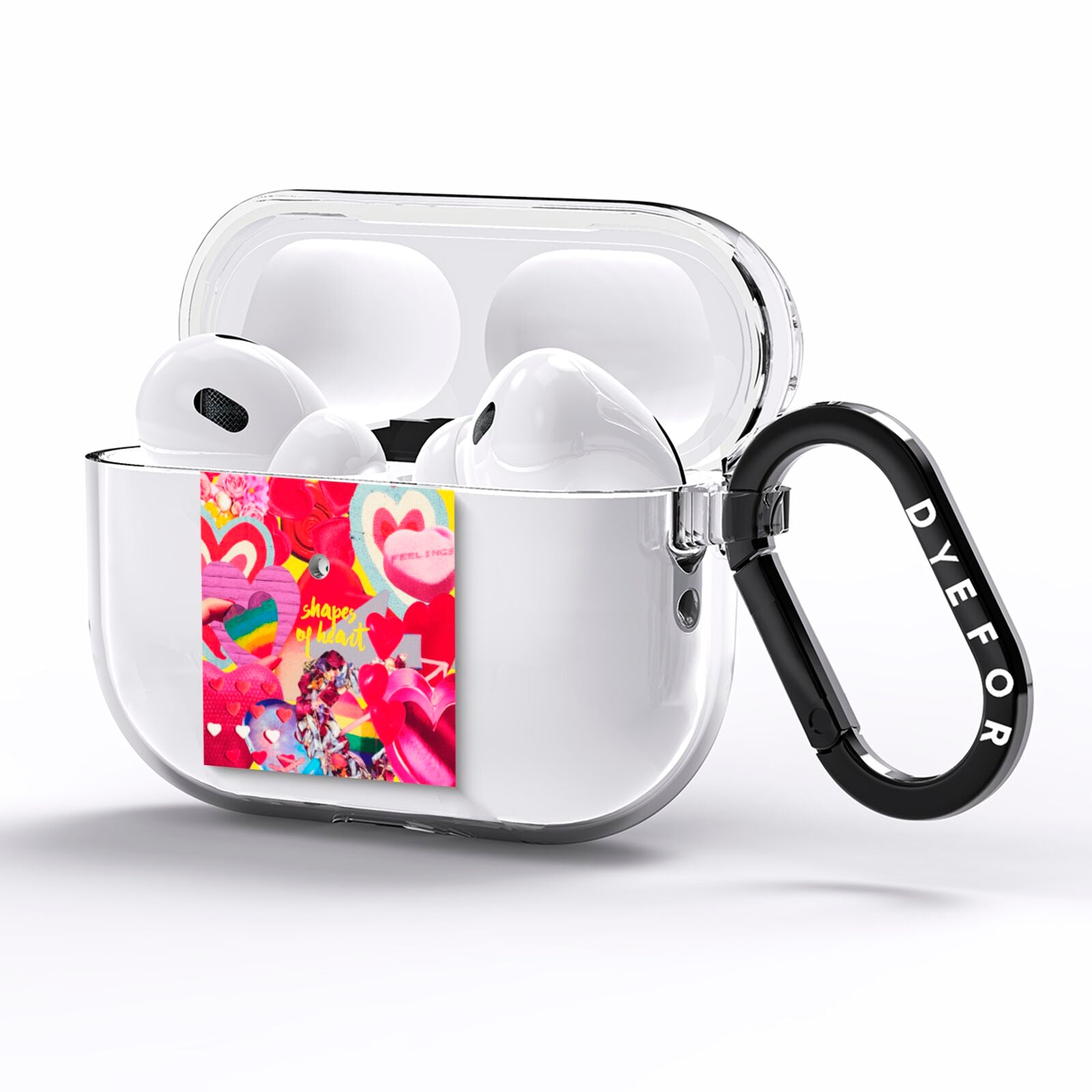 Valentines Cut Outs AirPods Pro Clear Case Side Image