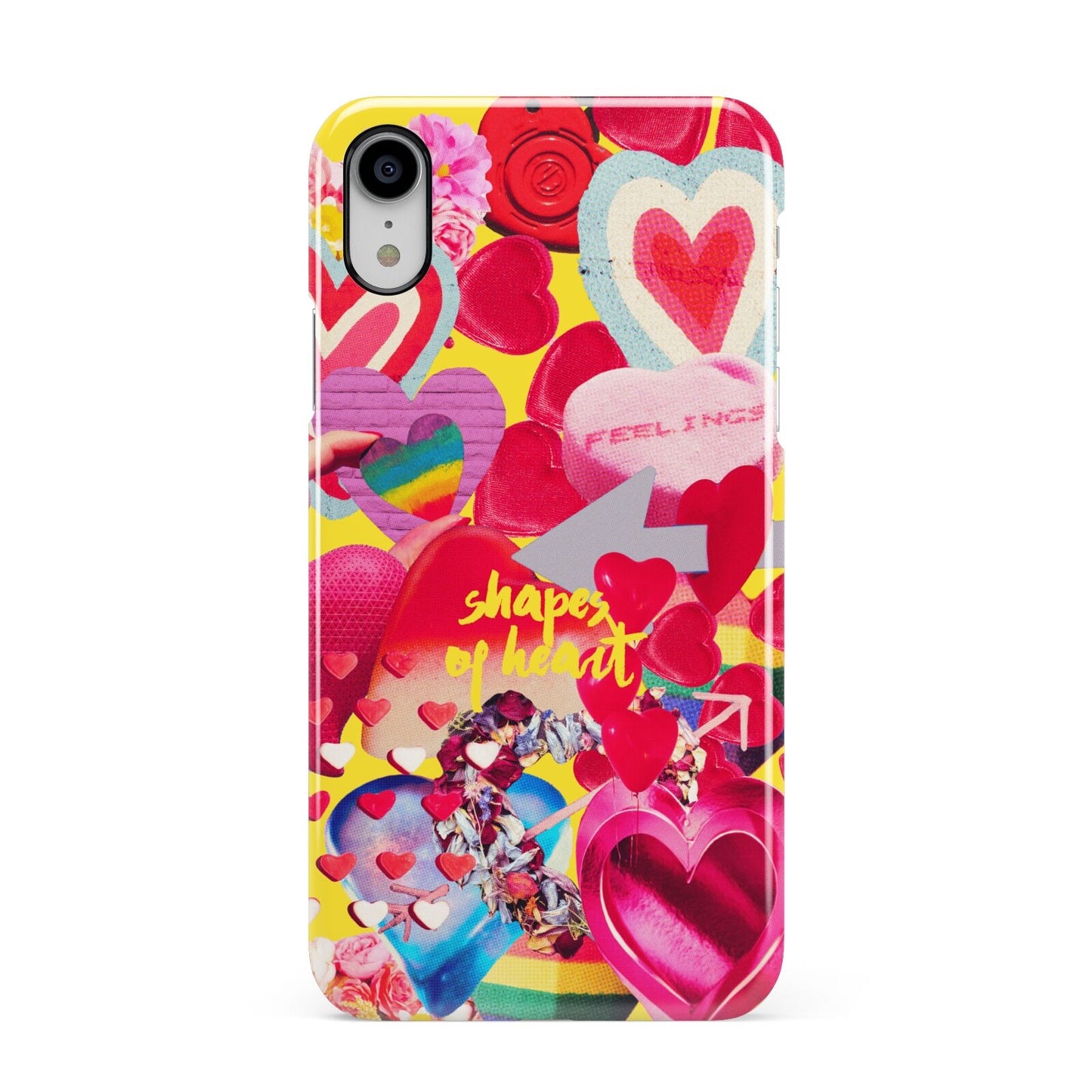 Valentines Cut Outs Apple iPhone XR White 3D Snap Case