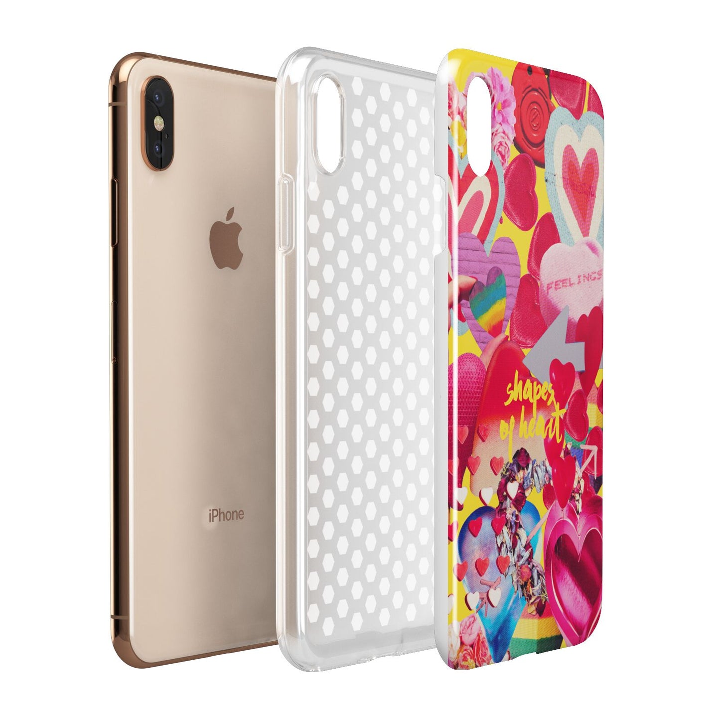 Valentines Cut Outs Apple iPhone Xs Max 3D Tough Case Expanded View