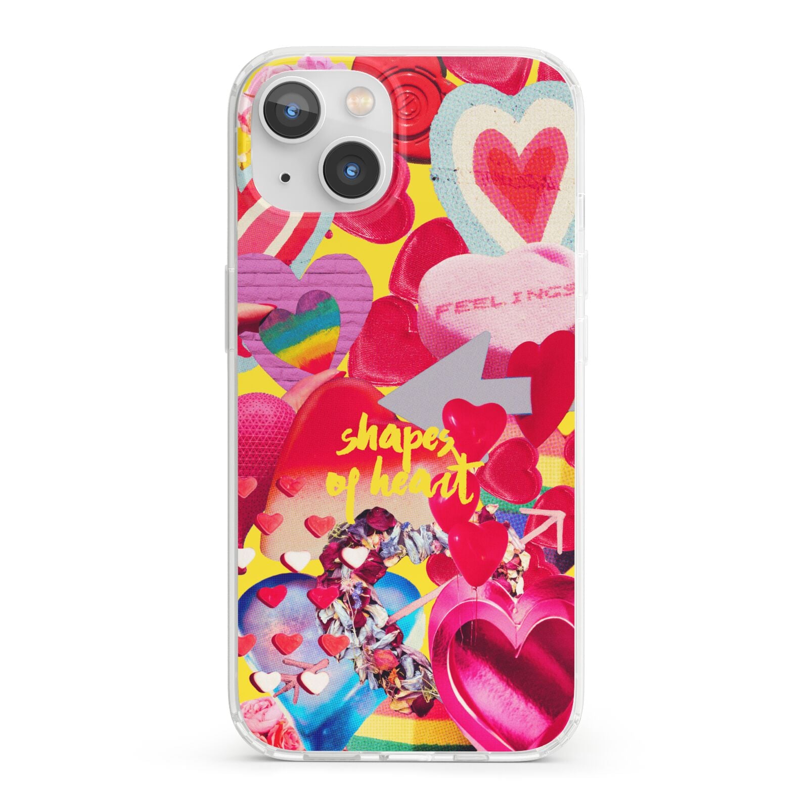 Valentines Cut Outs iPhone 13 Clear Bumper Case