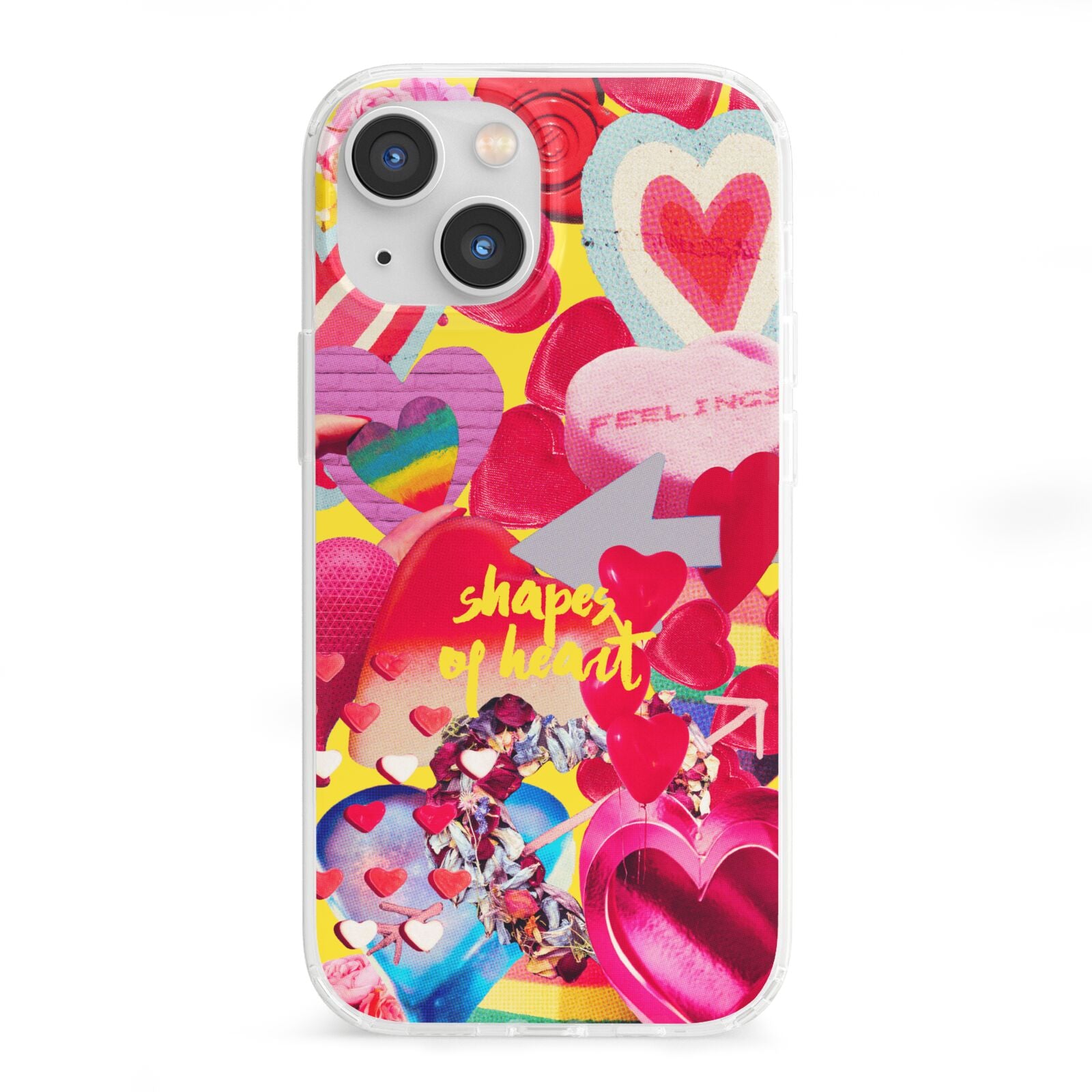 Valentines Cut Outs iPhone 13 Mini Clear Bumper Case