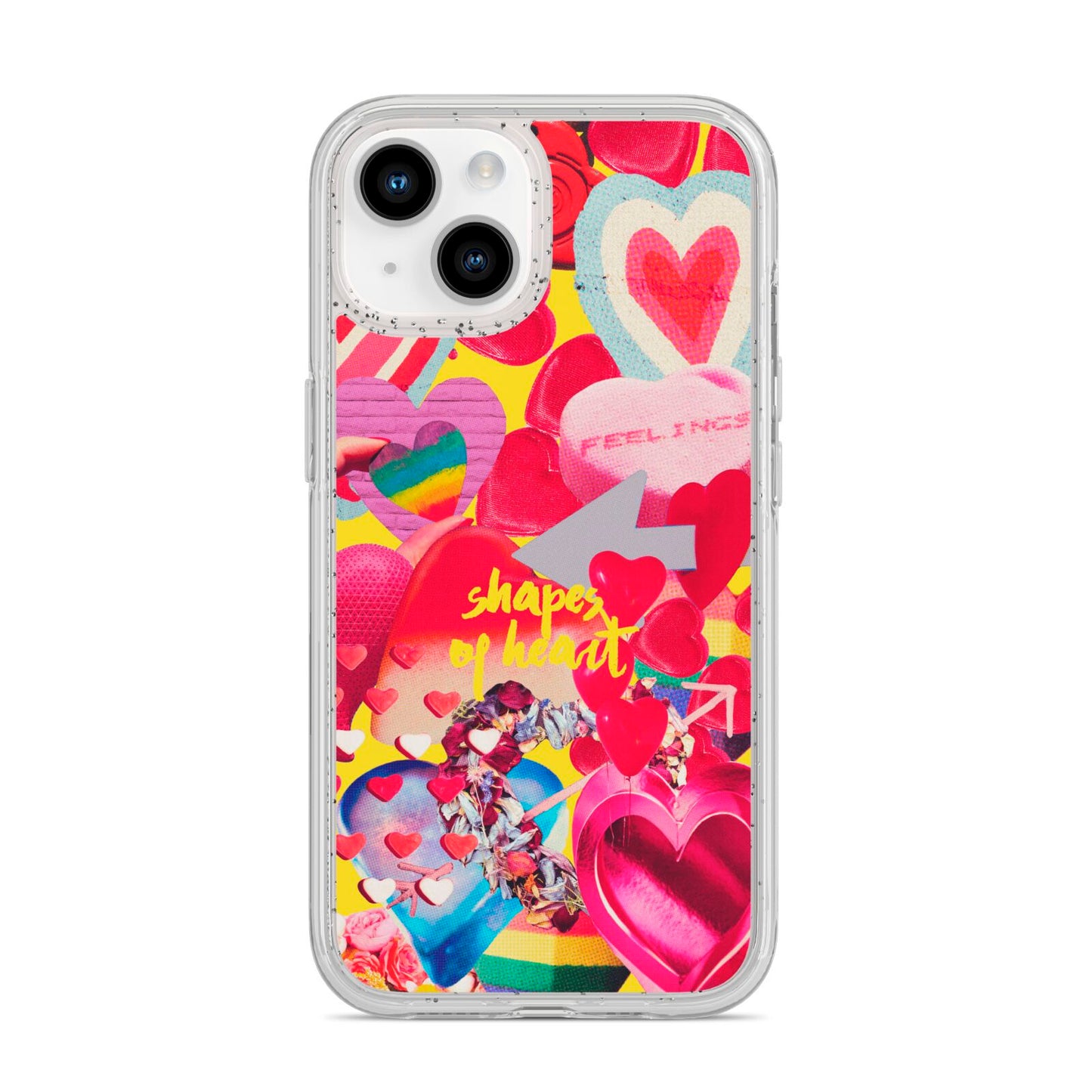 Valentines Cut Outs iPhone 14 Glitter Tough Case Starlight