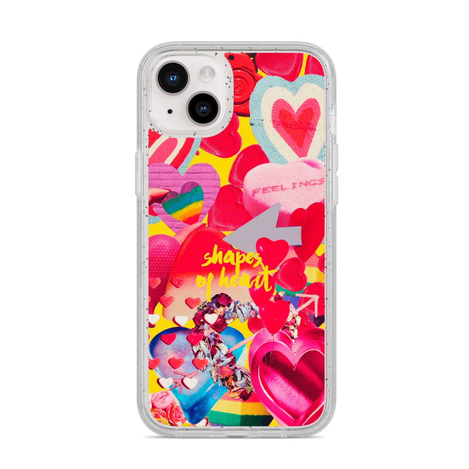 Valentines Cut Outs iPhone 14 Plus Glitter Tough Case Starlight