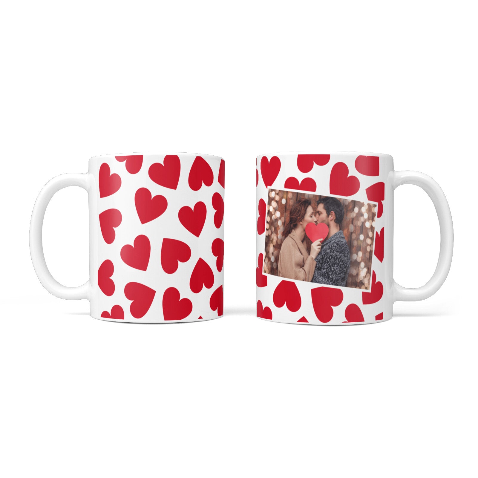 Valentines Day Heart Photo Personalised 10oz Mug Alternative Image 3