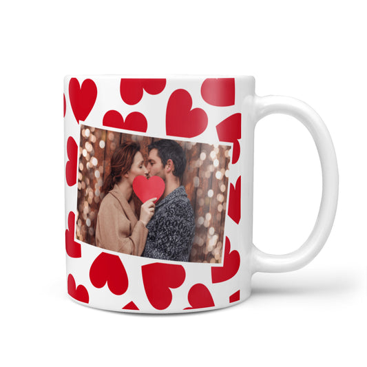 Valentines Day Heart Photo Personalised 10oz Mug