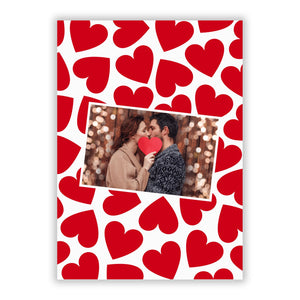 Valentines Day Heart Photo Personalised Greetings Card