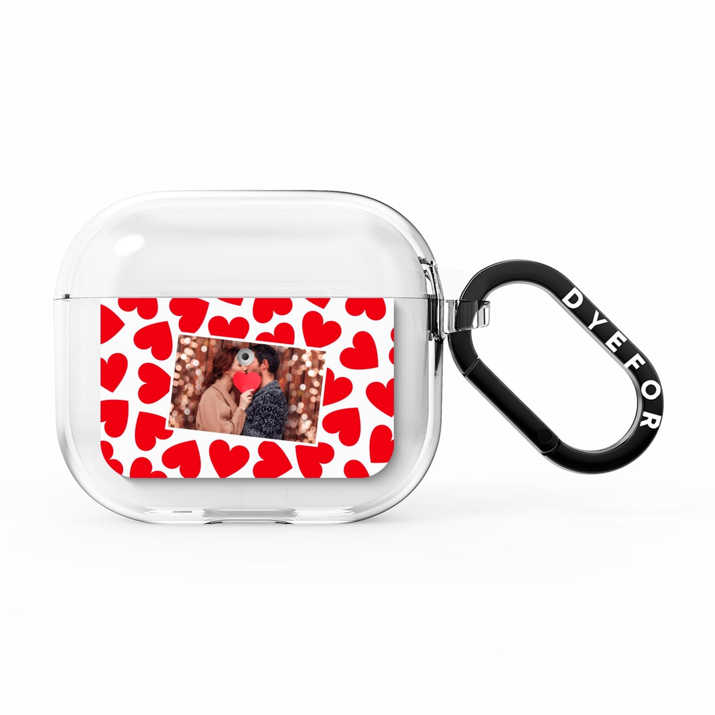 Valentines Day Heart Photo Personalised AirPods Clear Case 3rd Gen