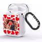 Valentines Day Heart Photo Personalised AirPods Clear Case Side Image