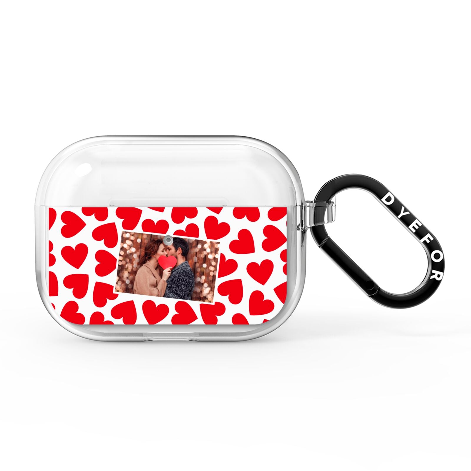 Valentines Day Heart Photo Personalised AirPods Pro Clear Case