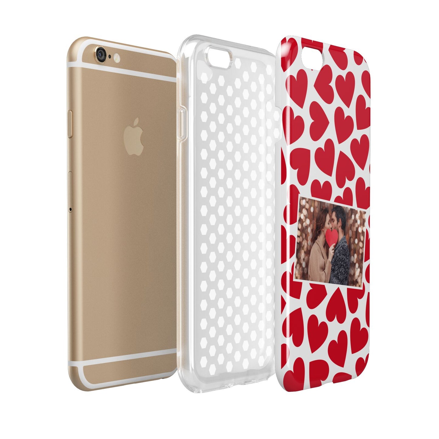 Valentines Day Heart Photo Personalised Apple iPhone 6 3D Tough Case Expanded view