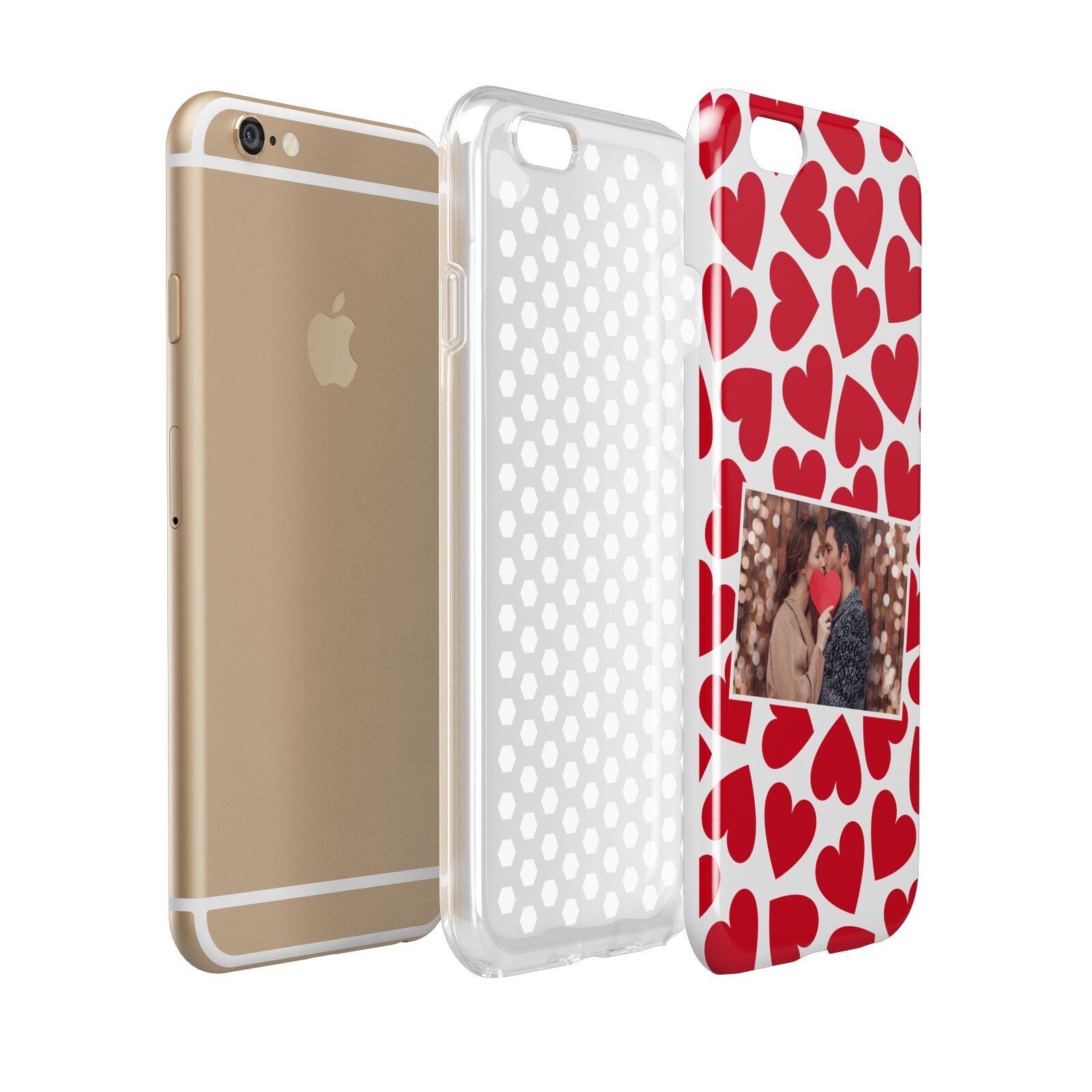 Valentines Day Heart Photo Personalised Apple iPhone 6 3D Tough Case Expanded view