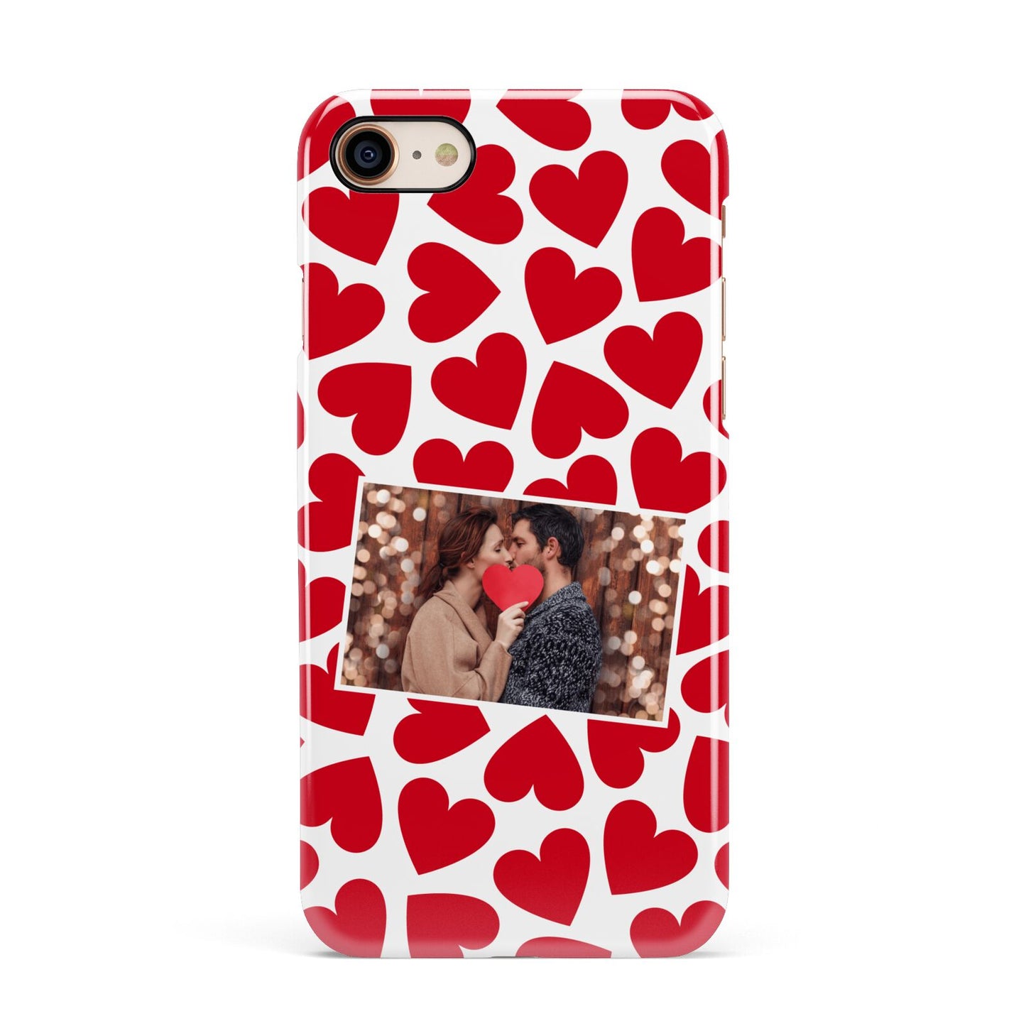 Valentines Day Heart Photo Personalised Apple iPhone 7 8 3D Snap Case