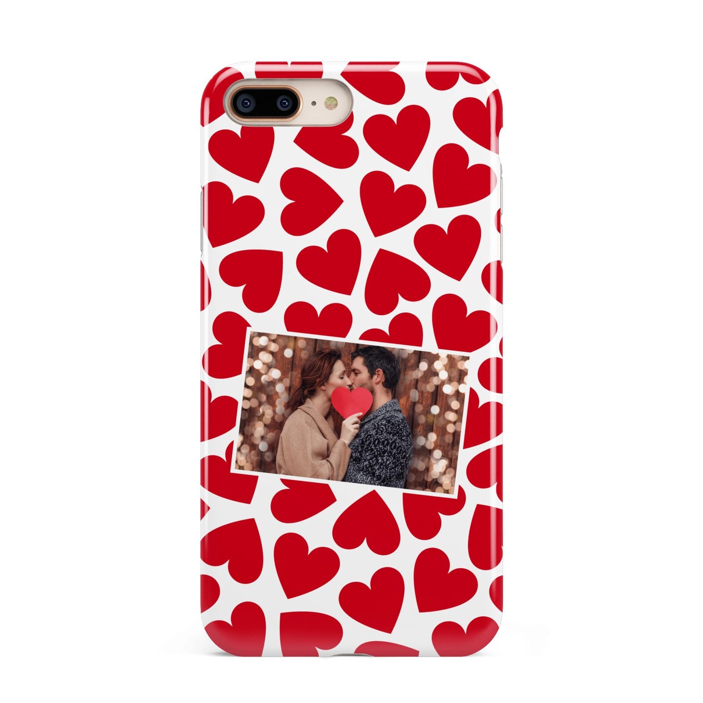 Valentines Day Heart Photo Personalised Apple iPhone 7 8 Plus 3D Tough Case