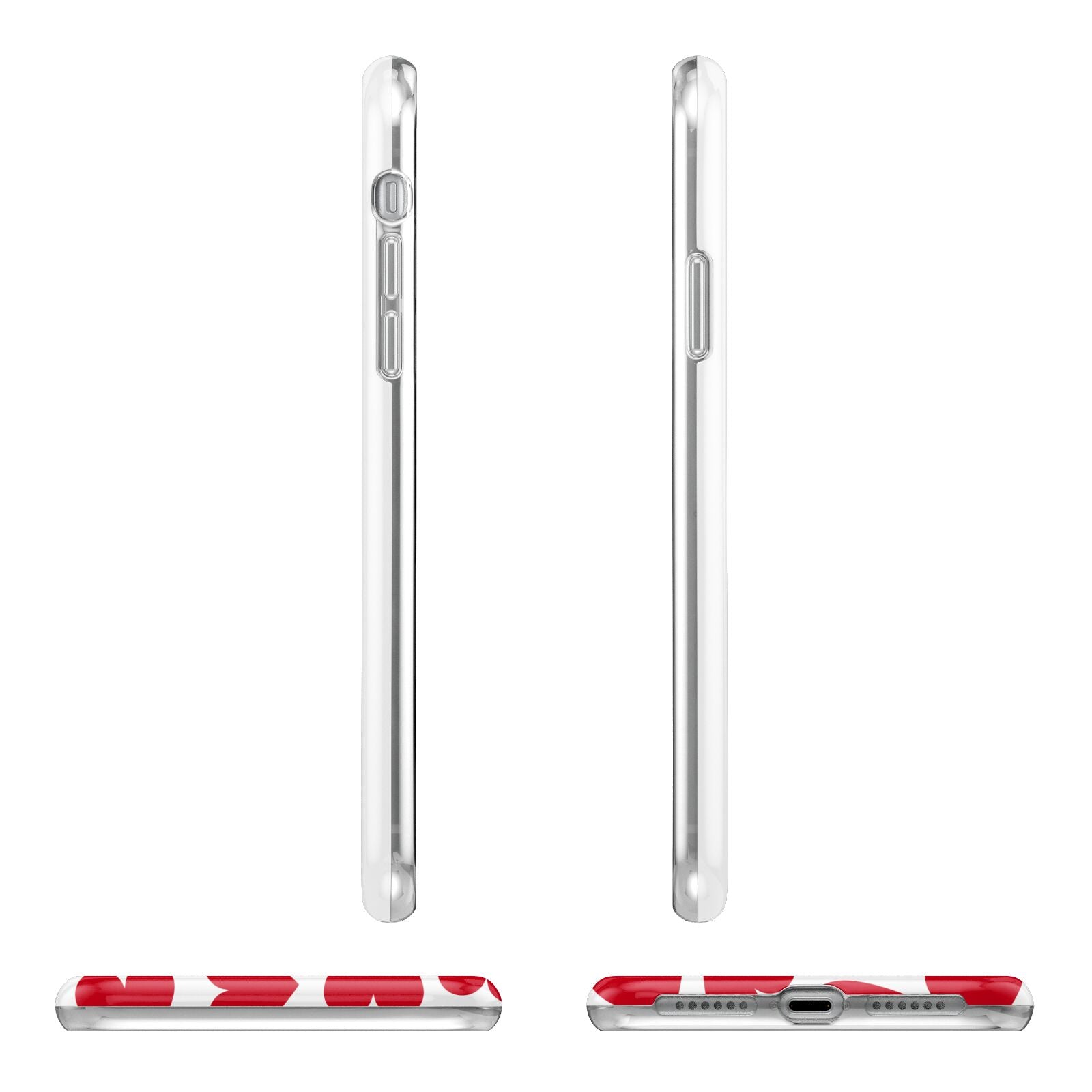 Valentines Day Heart Photo Personalised Apple iPhone XR in White with 3D Wrap Tough Case Alternative Image Angles