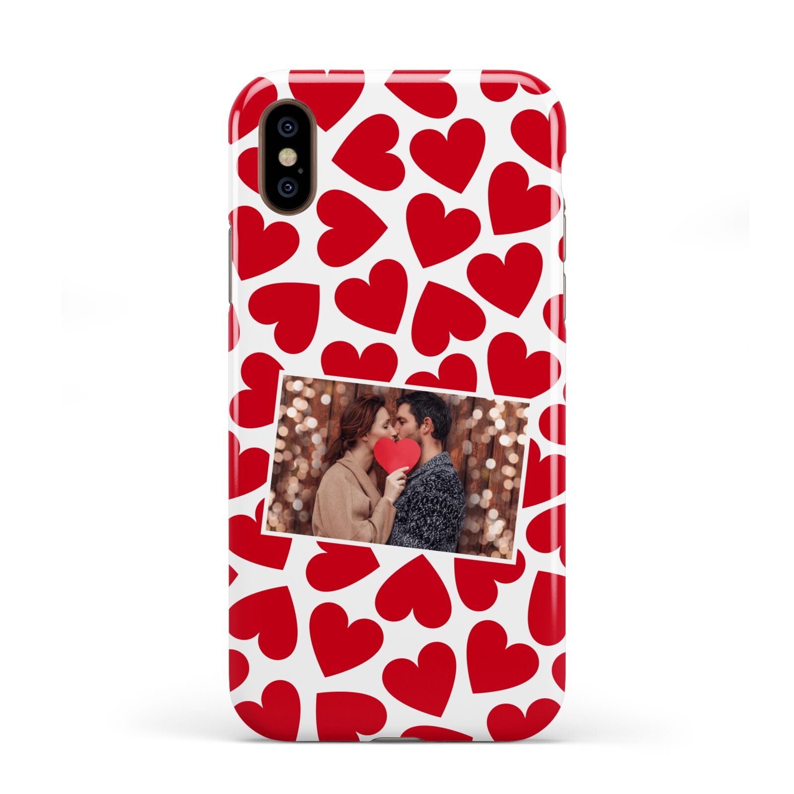 Valentines Day Heart Photo Personalised Apple iPhone XS 3D Tough