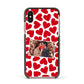 Valentines Day Heart Photo Personalised Apple iPhone Xs Impact Case Black Edge on Gold Phone
