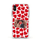 Valentines Day Heart Photo Personalised Apple iPhone Xs Impact Case White Edge on Silver Phone