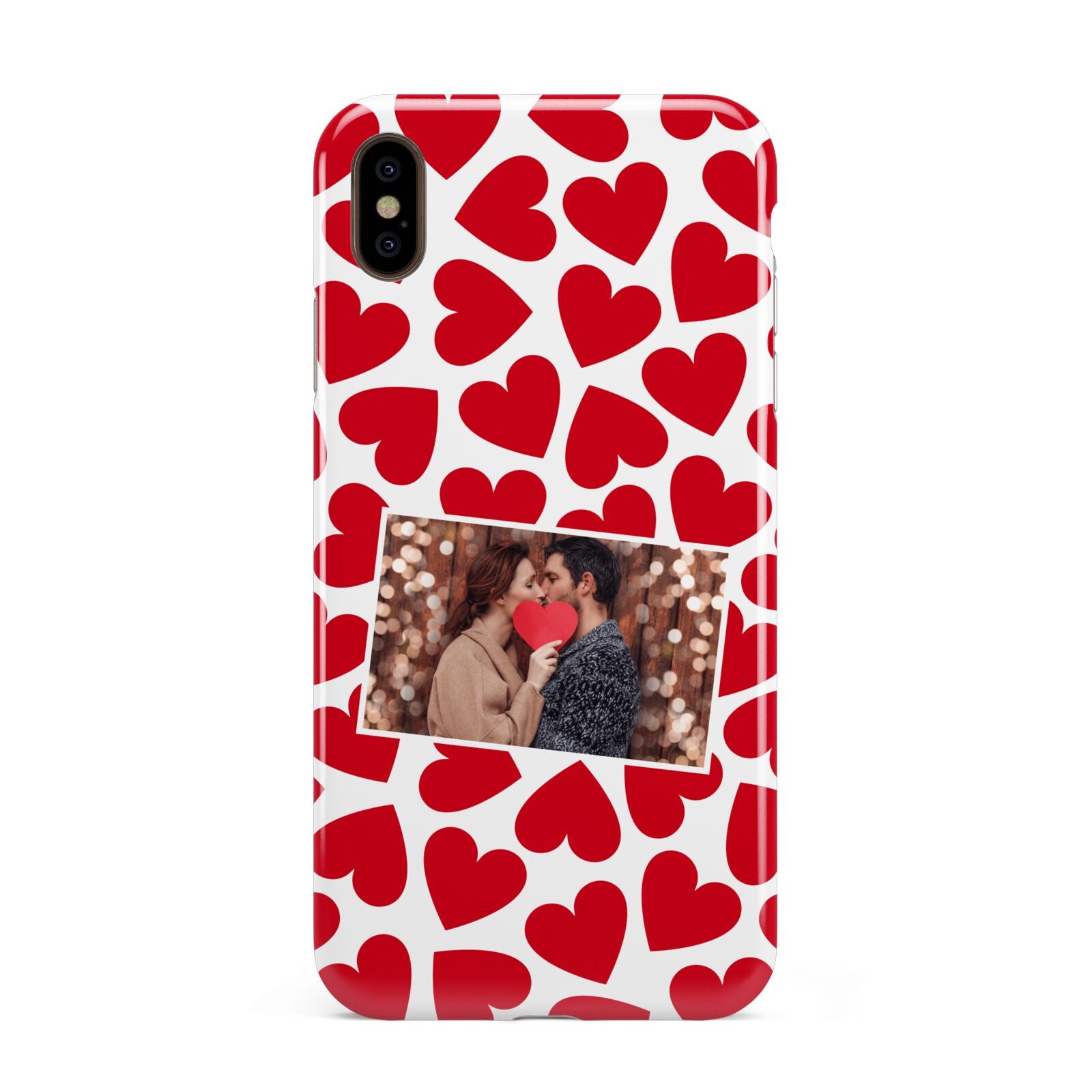 Valentines Day Heart Photo Personalised Apple iPhone Xs Max 3D Tough Case