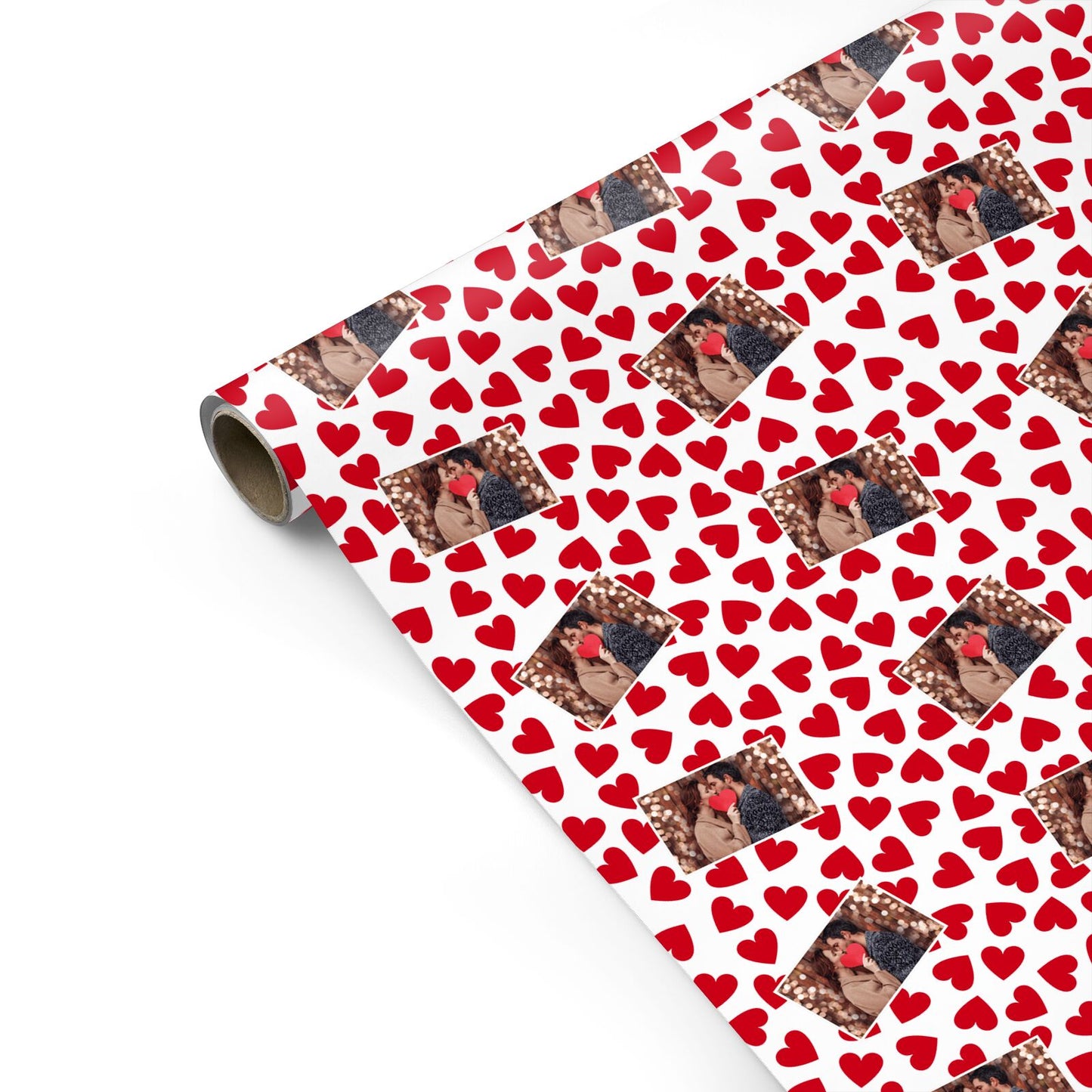 Valentines Day Heart Photo Personalised Personalised Gift Wrap